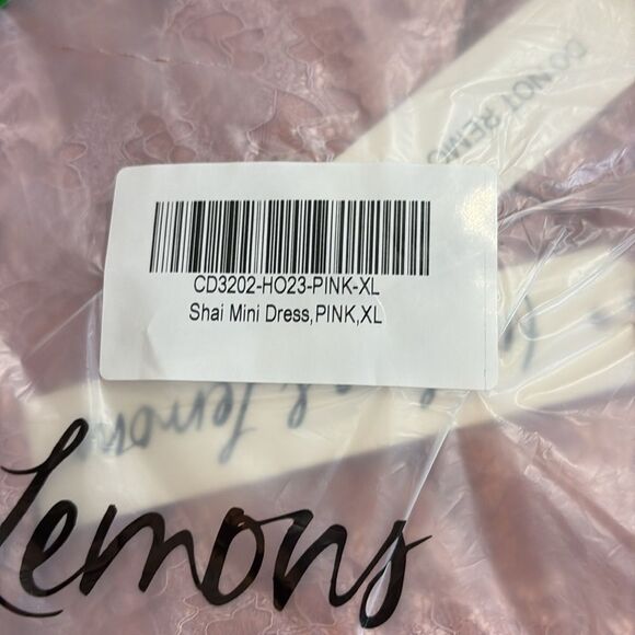 For Love & Lemons 🍋 Shai Mini Dress in Pink XL NWT $ 249.00 - Picture 9 of 10